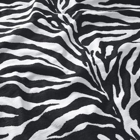 Stoppningstyg Jacquard zebra – vit/svart, 