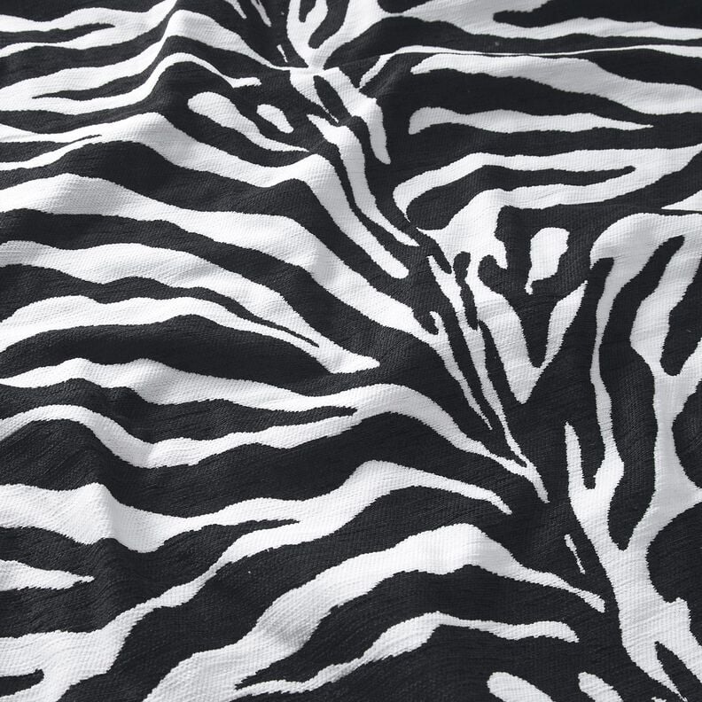 Stoppningstyg Jacquard zebra – vit/svart,  image number 2