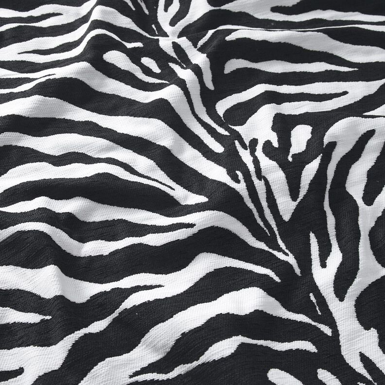 Stoppningstyg Jacquard zebra – vit/svart, image number 2