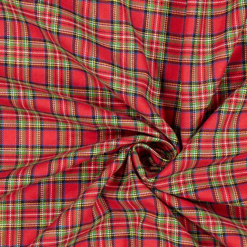 Bomullsflanell Skotskrutigt Glenside – chiliröd,  image number 2