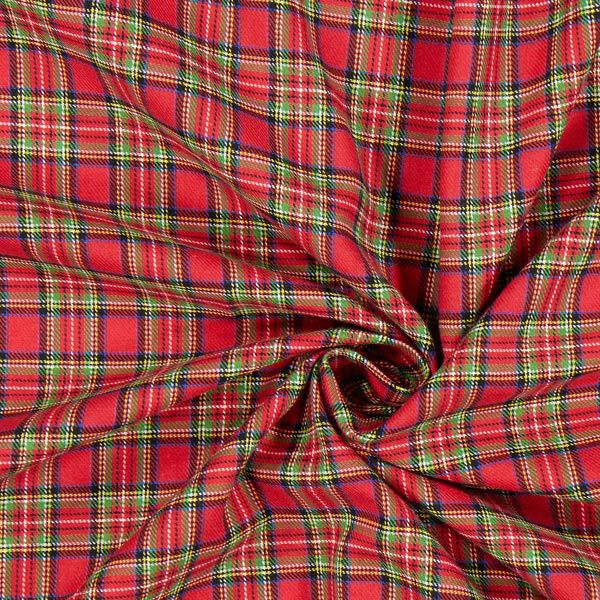 Bomullsflanell Skotskrutigt Glenside – chiliröd,  image number 2