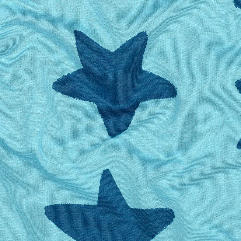 Mjuk sweat stjärnor | Poppy Fabrics – lysande blå/havsblå, image number 2