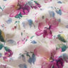 Muslin/Dubbel-krinkelväv Akvarellblommor Digitaltryck | by Poppy vit/purpur,  thumbnail number 2