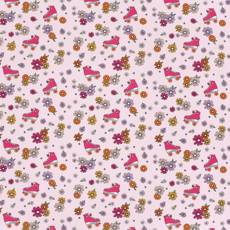 Bomullsjersey retro-rullskridskor – rose, image number 1