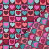 Bomullspoplin diamanthjärtan | Poppy Fabrics – burgunder,  thumbnail number 4