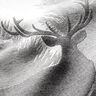Panel Gobeläng Hjortar – grått,  thumbnail number 2