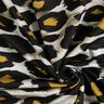 Viskosjersey Stora leopardfläckar – ljusgrått/currygul,  thumbnail number 3