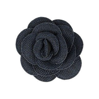 Dekorationsnål Vävd blomma  – navy, 