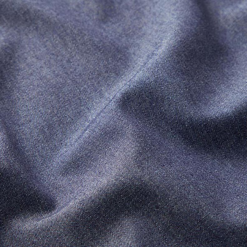 Bomullschambray jeanslook – nattblå,  image number 2