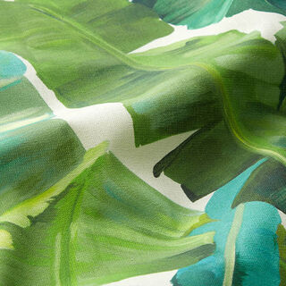 Dekorationstyg Canvas målade palmblad – mörkgrön/yllevit, 