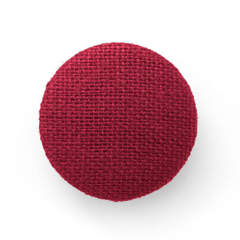 Klädd knapp, Linne Medium – bordeauxrött,  image number 1