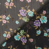Crepe-chiffong Dobby & Blommor – svart/ljusblå,  thumbnail number 4