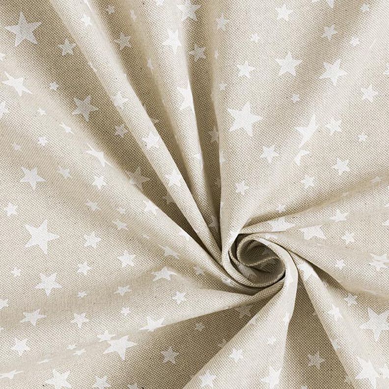 Dekorationstyg Halvpanama stjärnor – natur/vit,  image number 3