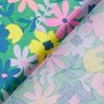Behandlad bomull Pastellblommor | Poppy Fabrics – gräsgrönt/rosa,  thumbnail number 5