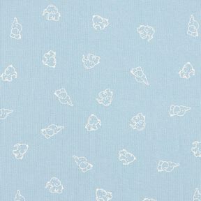 V&aring;ffeljersey babyelefanter &ndash; silverbl&aring;, 