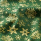 Bomullstyg Poplin snökristaller – grön/guld,  thumbnail number 2