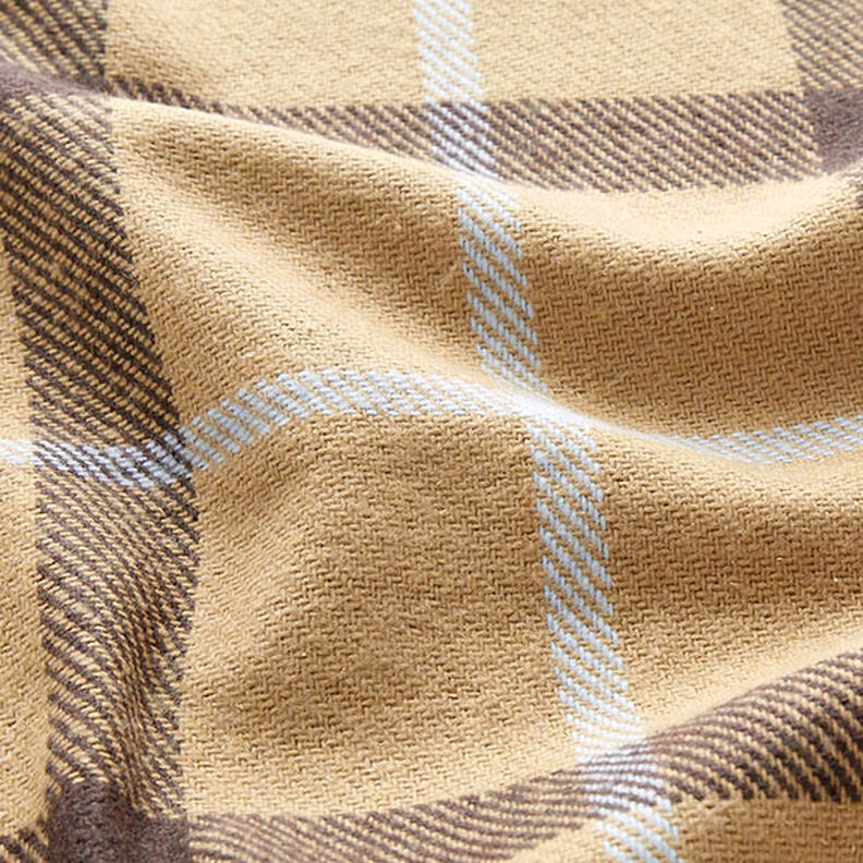 Kapptyg bomullsmix stora rutor – beige, image number 2