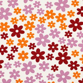 Mjuk sweat färgglada blommor | Poppy Fabrics – yllevit, 