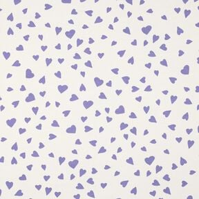 Sommarsweat hjärtan | Poppy Fabrics – elfenbensvit/fläder, 