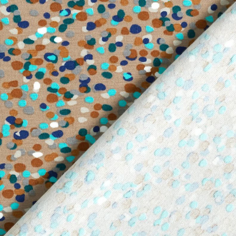 Bomullsjersey färgglad konfetti – dyn/blågran,  image number 4