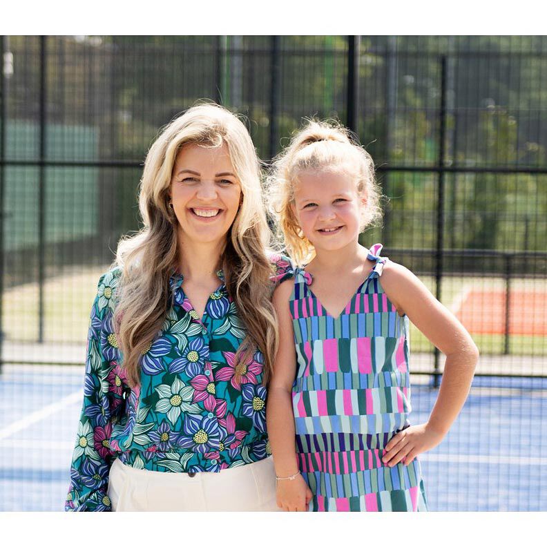 LENZING™ EcoVero™ Viskostyg blommor | Poppy Fabrics – ljus petrol/citrongul,  image number 6