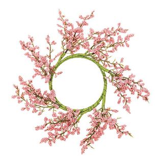 Dekoration Blomsterkrans med bär [Ø 9 cm/ 26 cm] – gammalt rosa, 