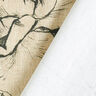 Dekorationstyg Halvpanama tecknade blommor – anemon/svart,  thumbnail number 4