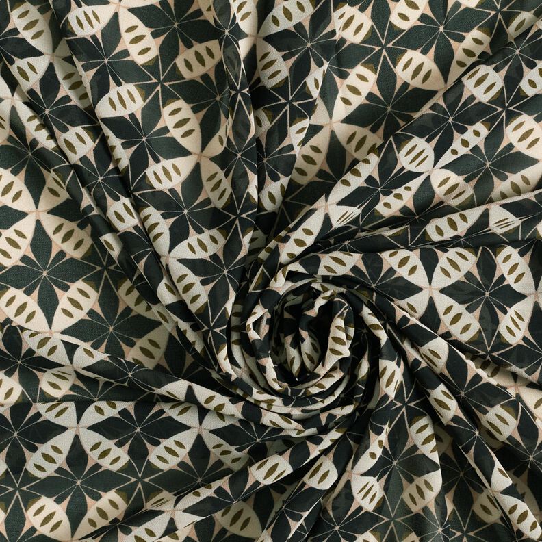 Chiffong cirklar och romber &ndash; svart/yllevit,  image number 3