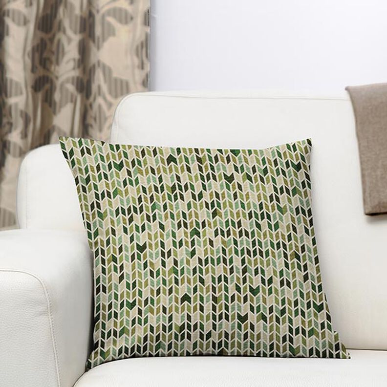 Jacquard Gobeläng Sicksack – grön, image number 8
