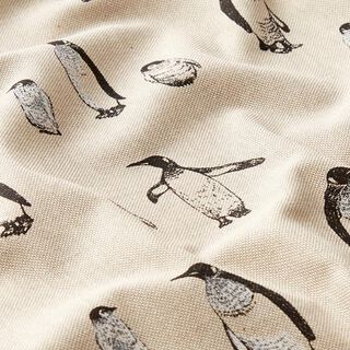 Dekorationstyg Halvpanama Pingviner – natur, 