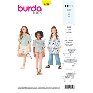 T-shirt, Burda 9303 | 116 - 146, 