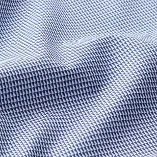 Skjorttyg Små trianglar – vit/marinblått, 