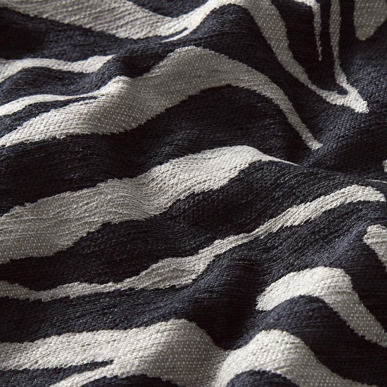 Stoppningstyg Jacquard zebra – svart/grå, image number 6