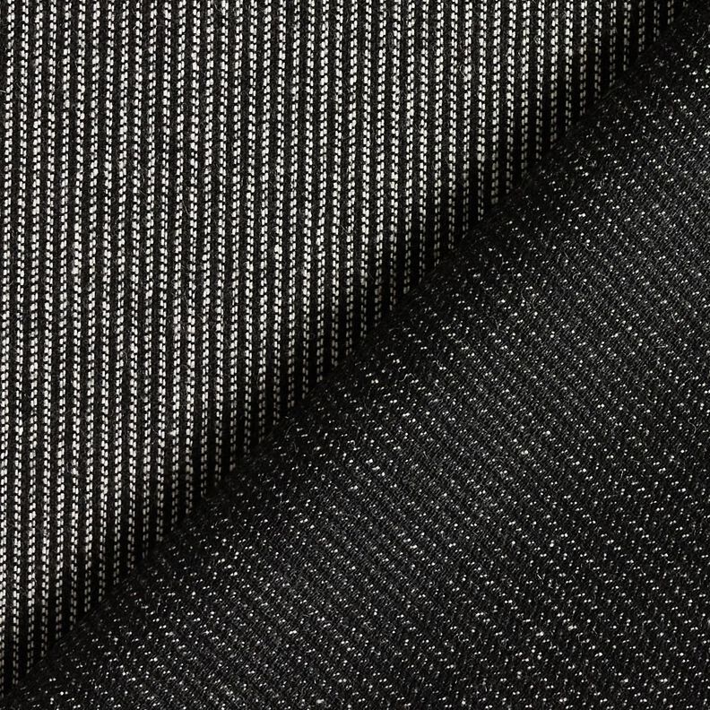 byxtyg, ullblandning, melange-randigt – svart/vit, image number 3