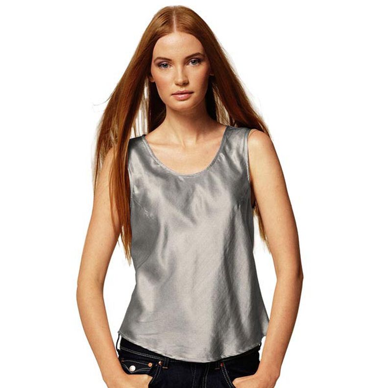 Stretch Satin – silver metallic,  image number 4