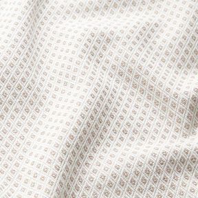 Dekorationstyg Jacquard små romber – mörkbeige, 