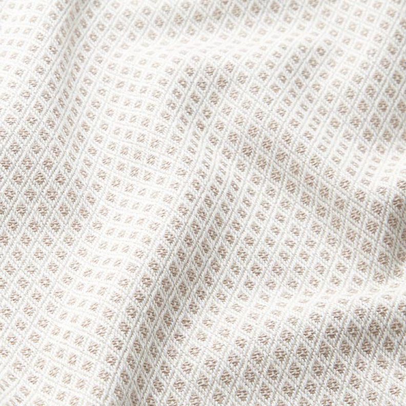 Dekorationstyg Jacquard små romber – mörkbeige,  image number 2