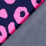 French Terry Sommarsweat jeans med neonmönster och lejonmotiv – nattblå/neonpink,  thumbnail number 4