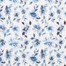 viskostyg Dobby akvarellblommor digitaltryck – elfenbensvit/ljus jeansblå,  thumbnail number 1