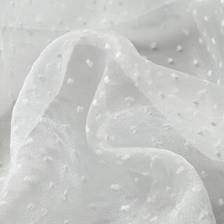 Organza Dobby-prickar – vit, 