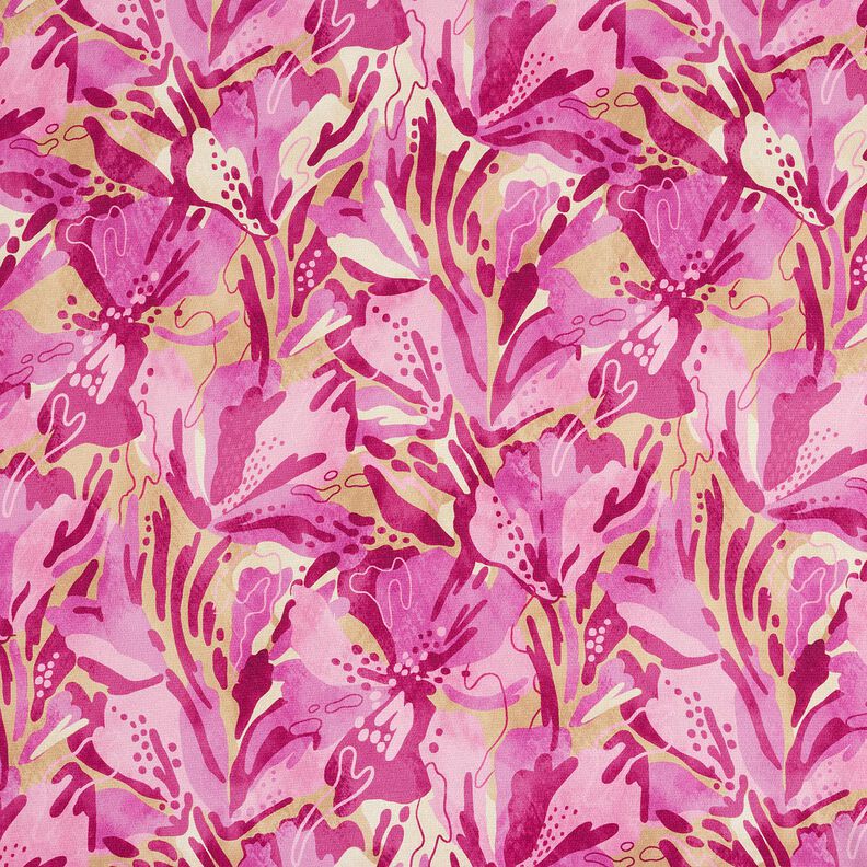 Crepesatin havsblommor – druva/pastellviolett,  image number 1