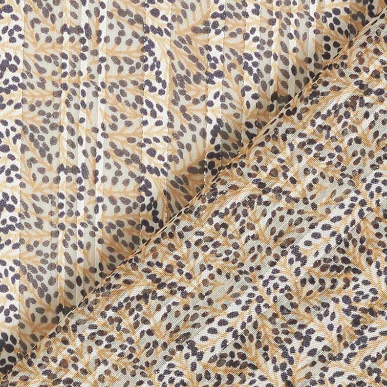 Chiffong satin Blanka ränder Kvistar – yllevit, image number 4