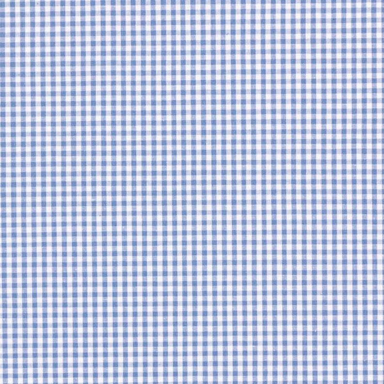 Bomullspoplin Små vichyrutor, garnfärgade – jeansblå/vit,  image number 1