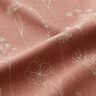 Dekorationstyg Halvpanama Vackra blommor – gammalt rosa,  thumbnail number 2