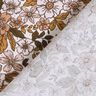 Bomullspoplin blomsterhav – vit/ljusbrun,  thumbnail number 4