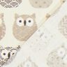 Bomullstyg Kretong owl – kräm/grått,  thumbnail number 3