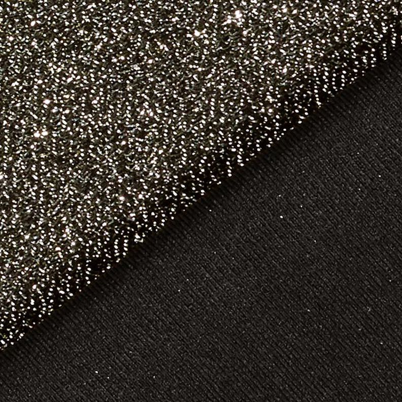 Jerseytyg Silverglitter Glamour – svart,  image number 3