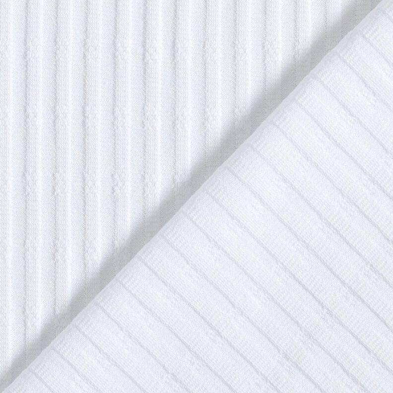 Ribbad jersey enkelt stickmönster – vit,  image number 4