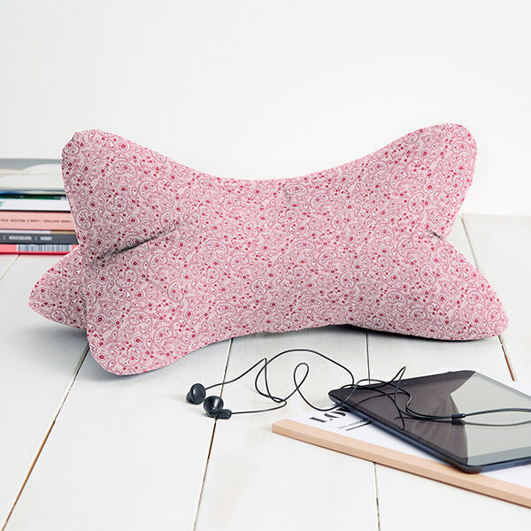 Bomullstyg Kretong Paisley – rosa, image number 6