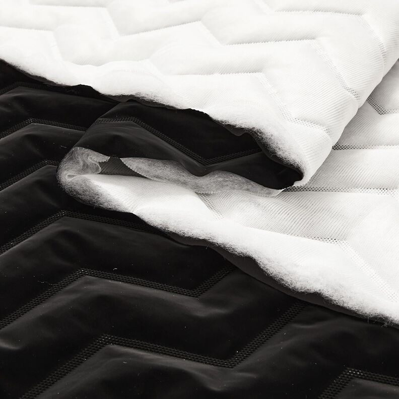Quiltat tyg Peachskin Chevron | Katia Fabrics – svart, image number 6
